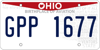 OH license plate GPP1677