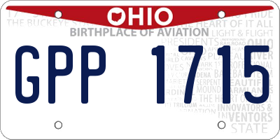 OH license plate GPP1715