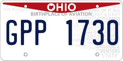 OH license plate GPP1730