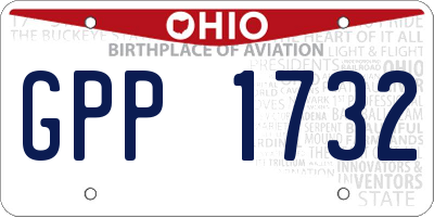 OH license plate GPP1732