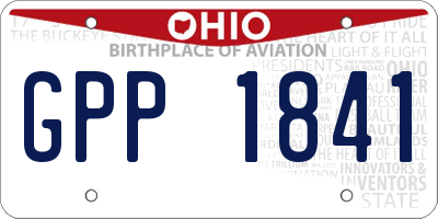 OH license plate GPP1841
