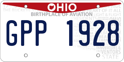 OH license plate GPP1928
