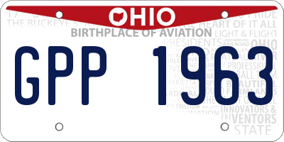 OH license plate GPP1963