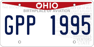 OH license plate GPP1995
