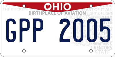 OH license plate GPP2005