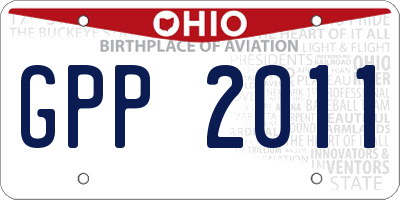 OH license plate GPP2011
