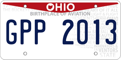 OH license plate GPP2013