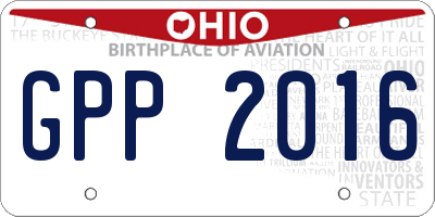 OH license plate GPP2016