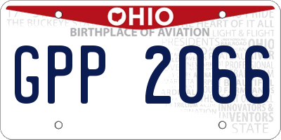 OH license plate GPP2066