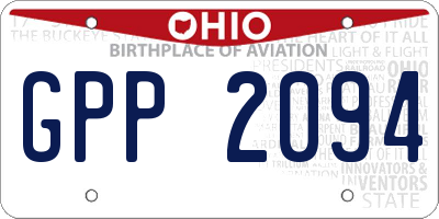 OH license plate GPP2094