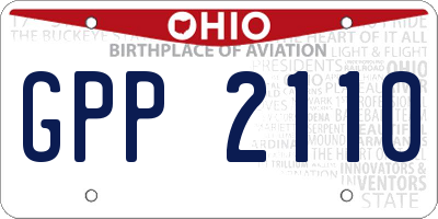 OH license plate GPP2110