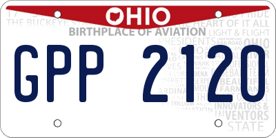 OH license plate GPP2120