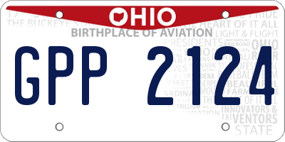 OH license plate GPP2124