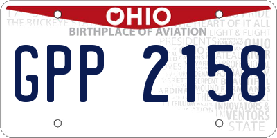 OH license plate GPP2158