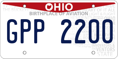 OH license plate GPP2200
