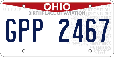 OH license plate GPP2467