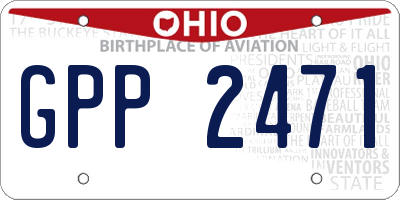 OH license plate GPP2471