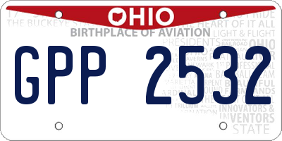 OH license plate GPP2532