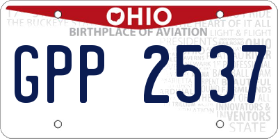 OH license plate GPP2537