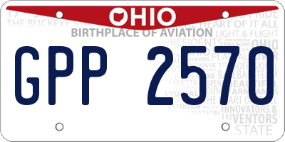 OH license plate GPP2570