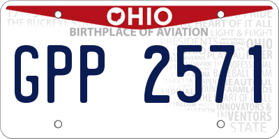 OH license plate GPP2571