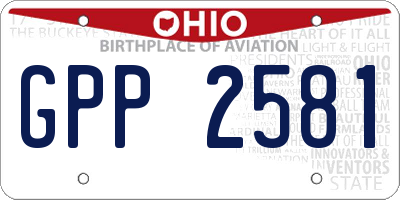 OH license plate GPP2581