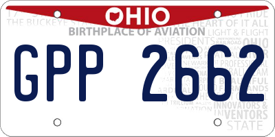 OH license plate GPP2662