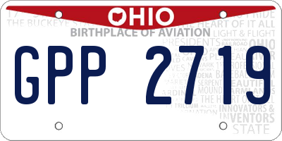 OH license plate GPP2719