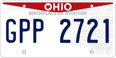 OH license plate GPP2721