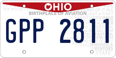 OH license plate GPP2811