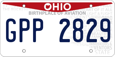 OH license plate GPP2829