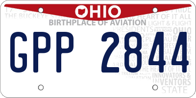 OH license plate GPP2844