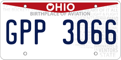 OH license plate GPP3066