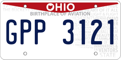 OH license plate GPP3121