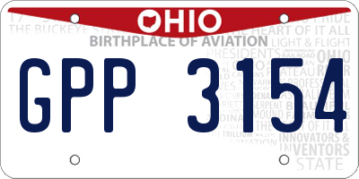 OH license plate GPP3154