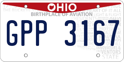 OH license plate GPP3167