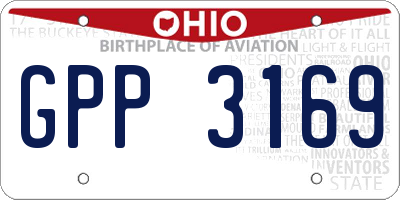 OH license plate GPP3169