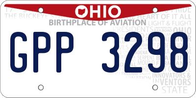 OH license plate GPP3298