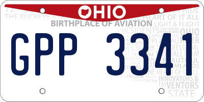 OH license plate GPP3341