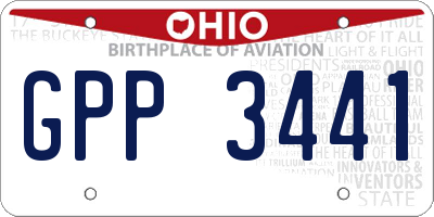 OH license plate GPP3441