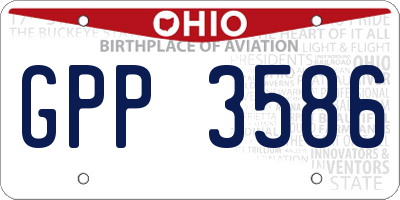 OH license plate GPP3586
