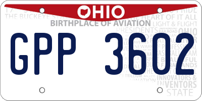 OH license plate GPP3602
