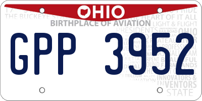 OH license plate GPP3952