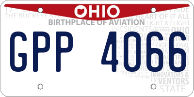 OH license plate GPP4066