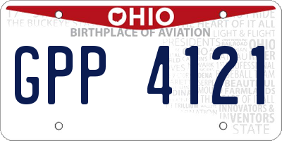 OH license plate GPP4121