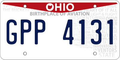 OH license plate GPP4131
