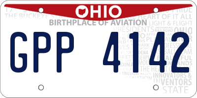 OH license plate GPP4142