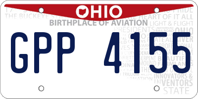 OH license plate GPP4155
