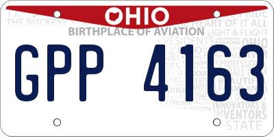 OH license plate GPP4163