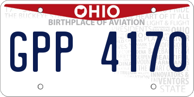 OH license plate GPP4170